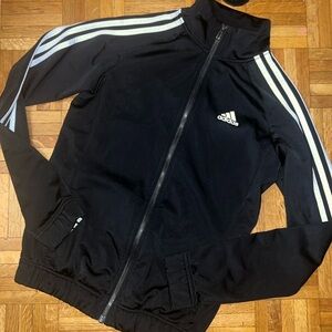 Adidas Womens Black Zip Front Jacket